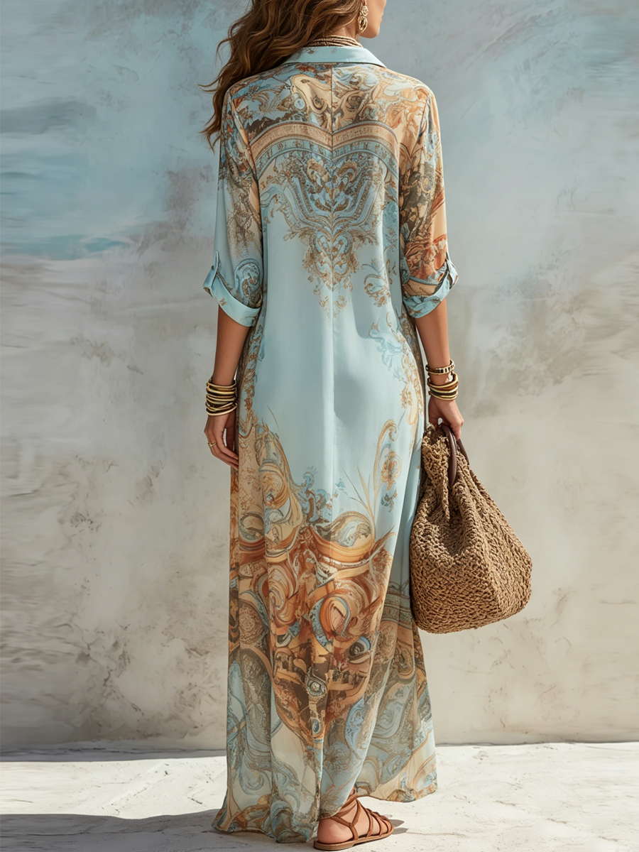 Rowena | Mediterranean Shirt Dress