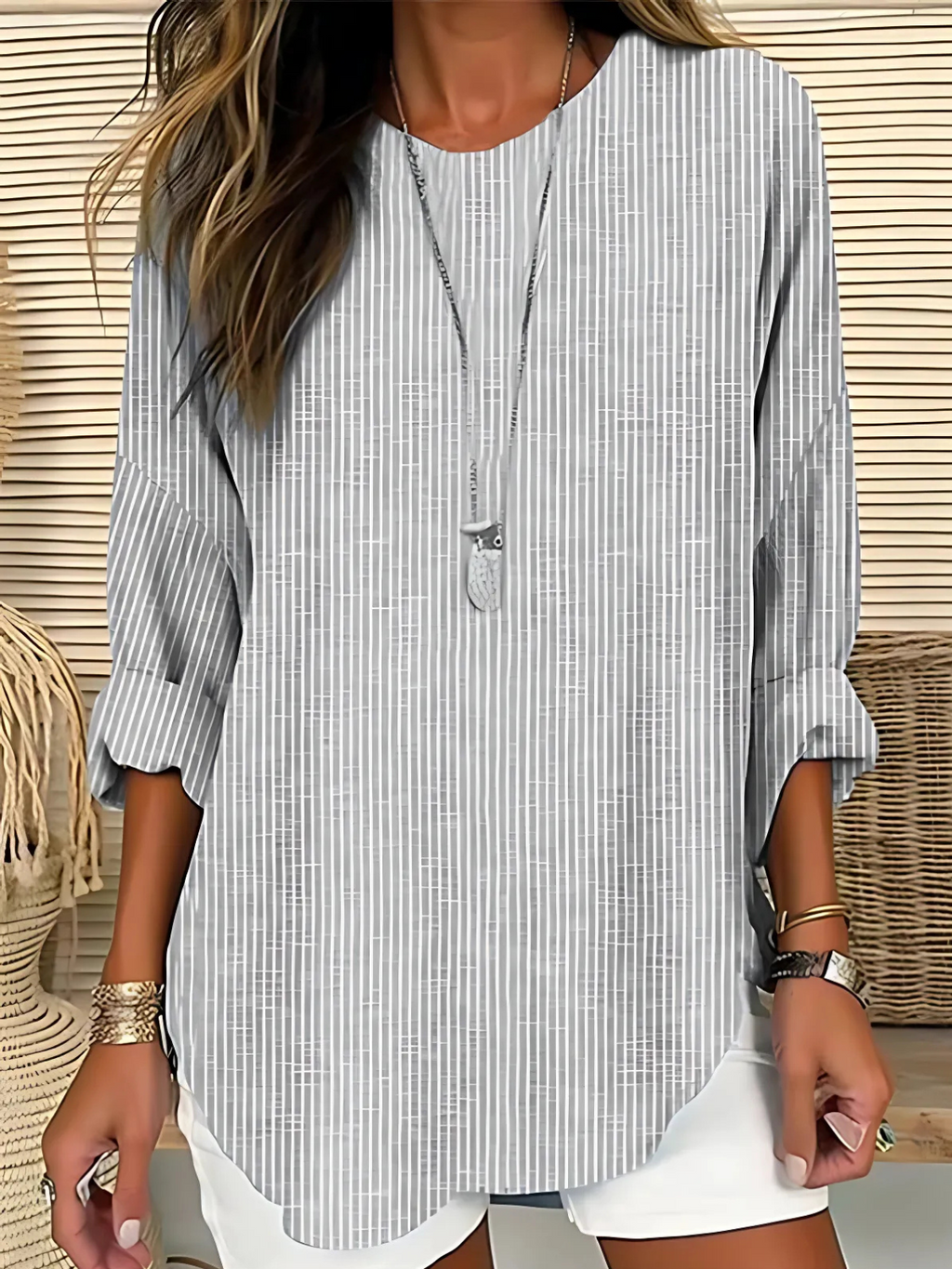 Rosa | Trendy Striped Blouse