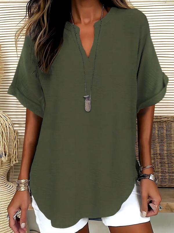 Maureen | Soft Notched Neck Blouse