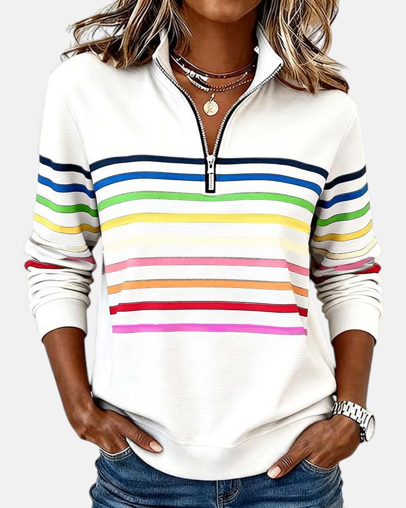 Barbara | Comfortable Striped Jumper