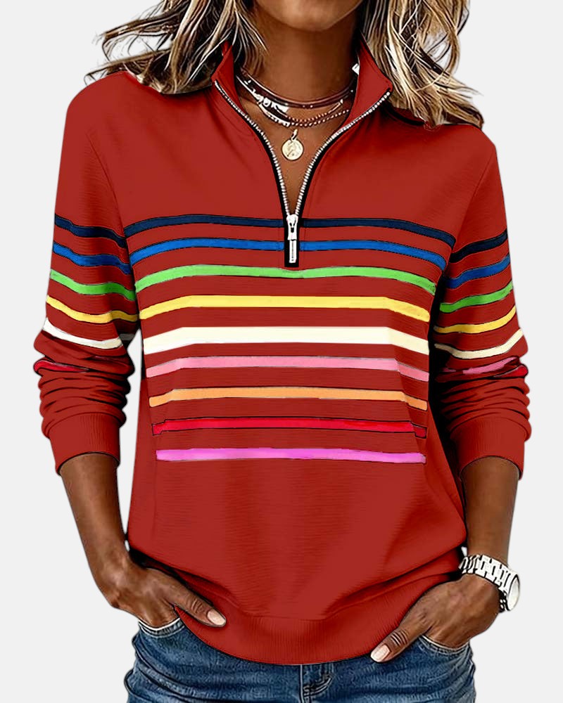 Barbara | Comfortable Striped Jumper