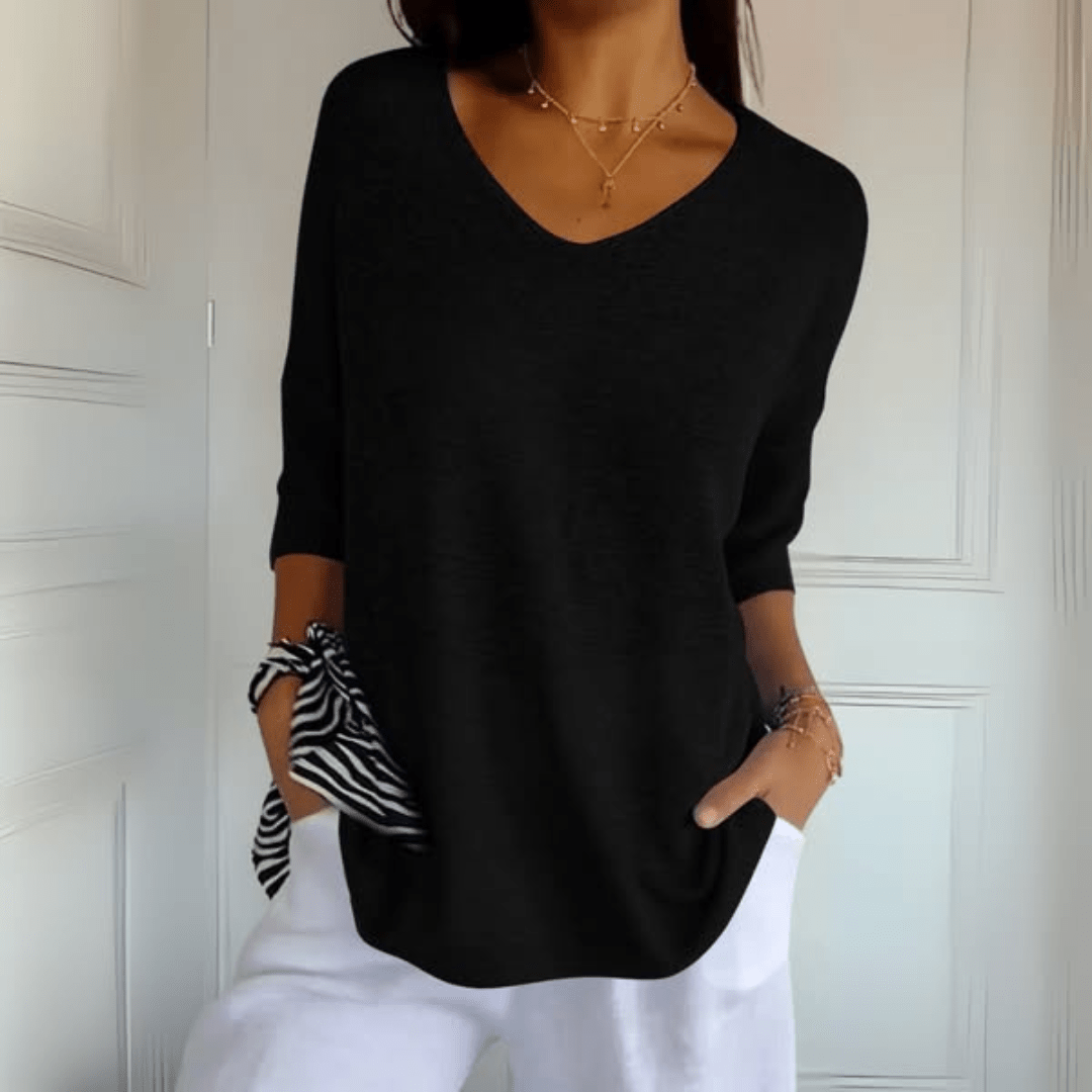 Patricia | Knitted V Neck Top