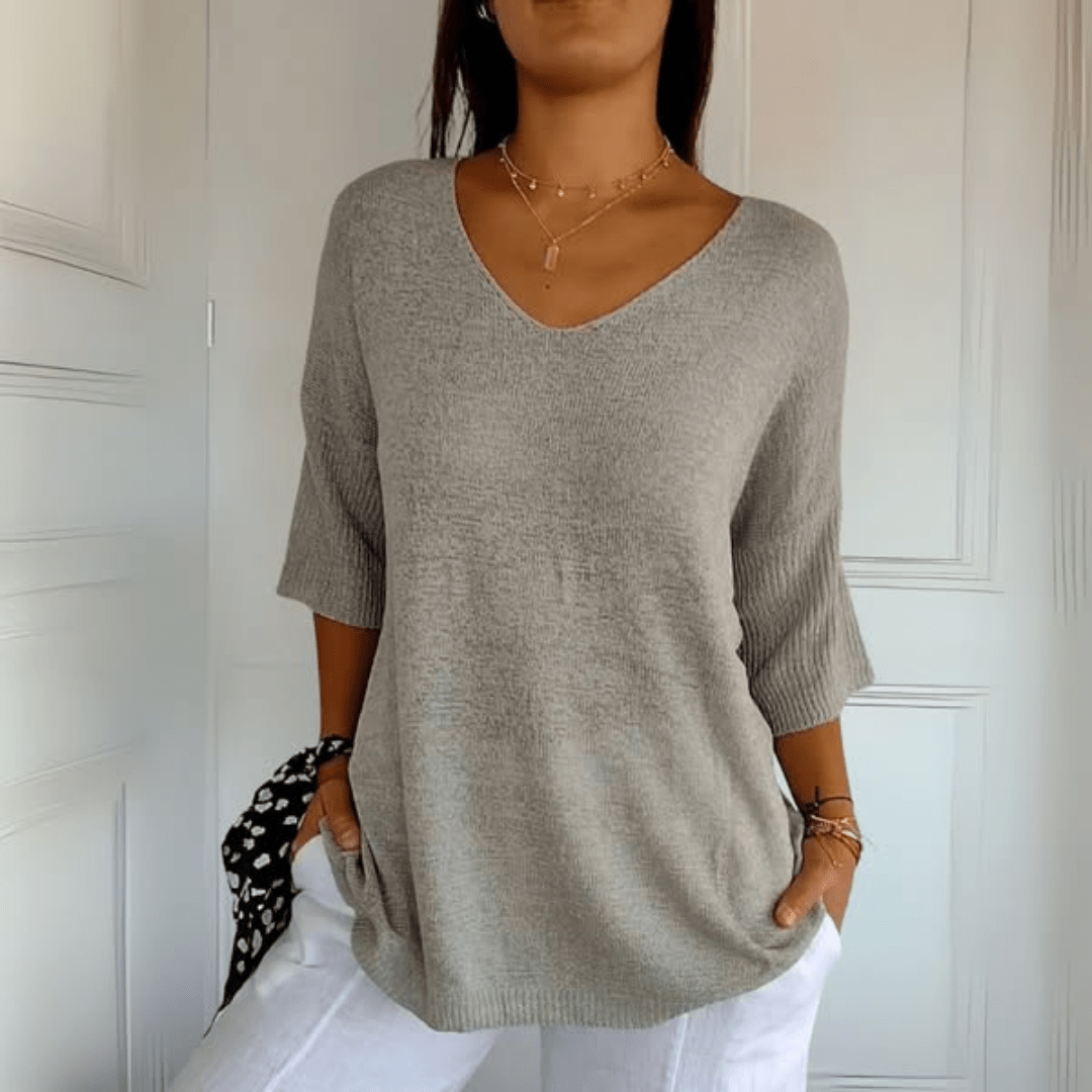 Patricia | Knitted V Neck Top