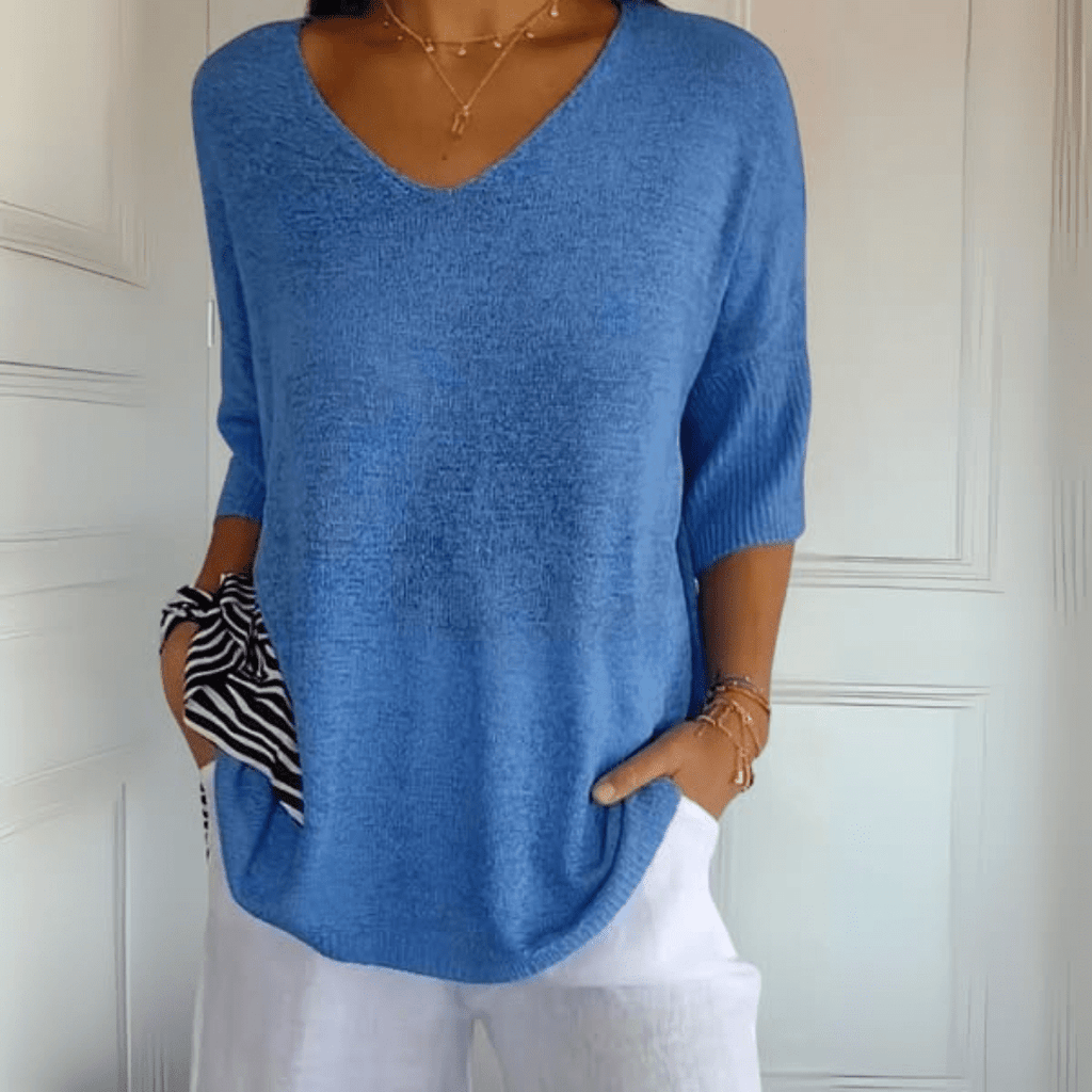 Patricia | Knitted V Neck Top
