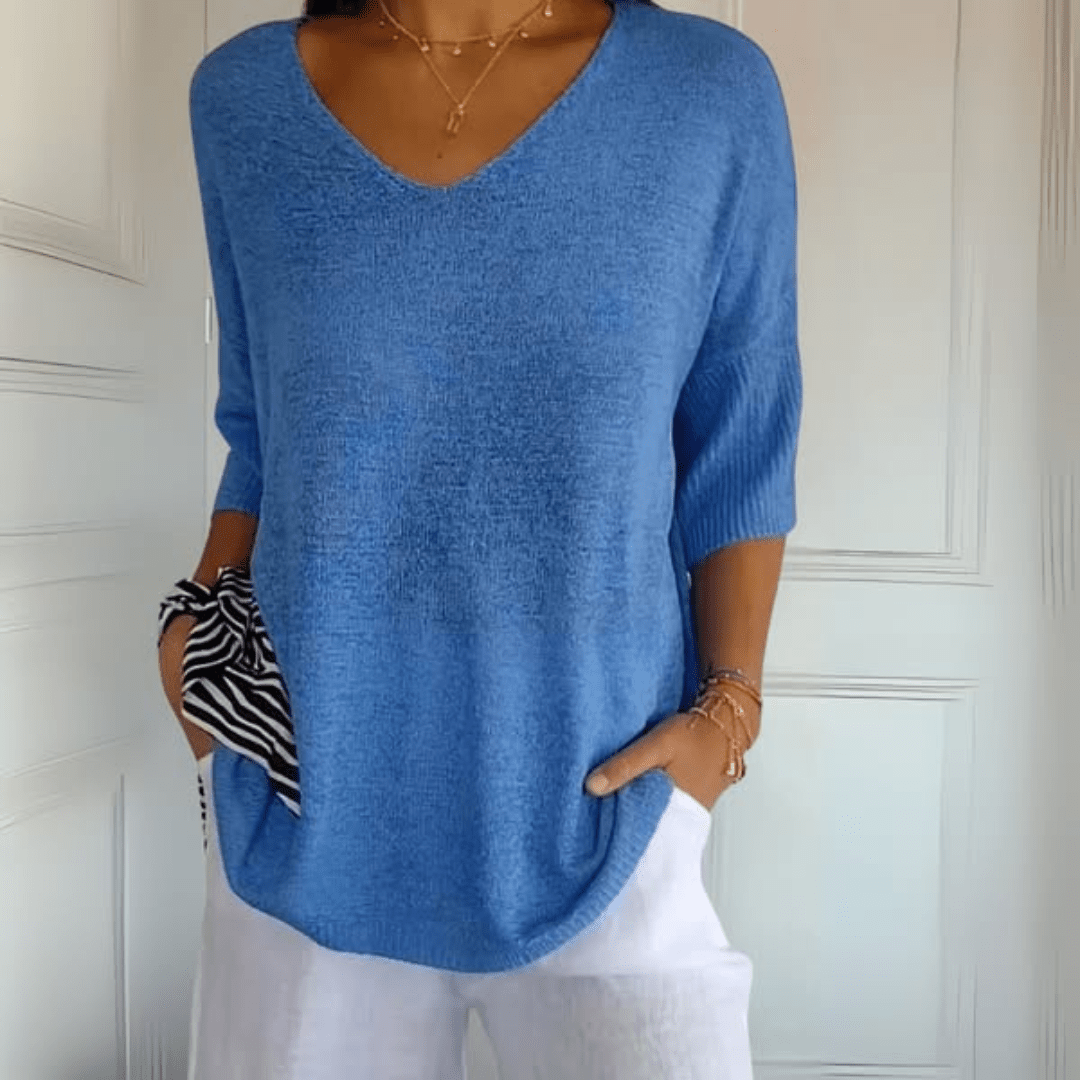 Patricia | Knitted V Neck Top