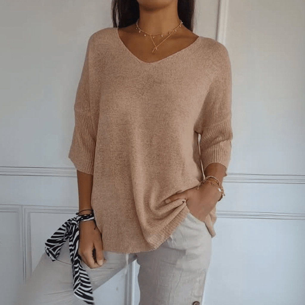 Patricia | Knitted V Neck Top