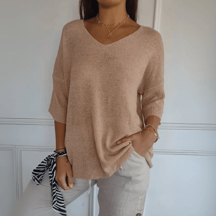 Patricia | Knitted V Neck Top