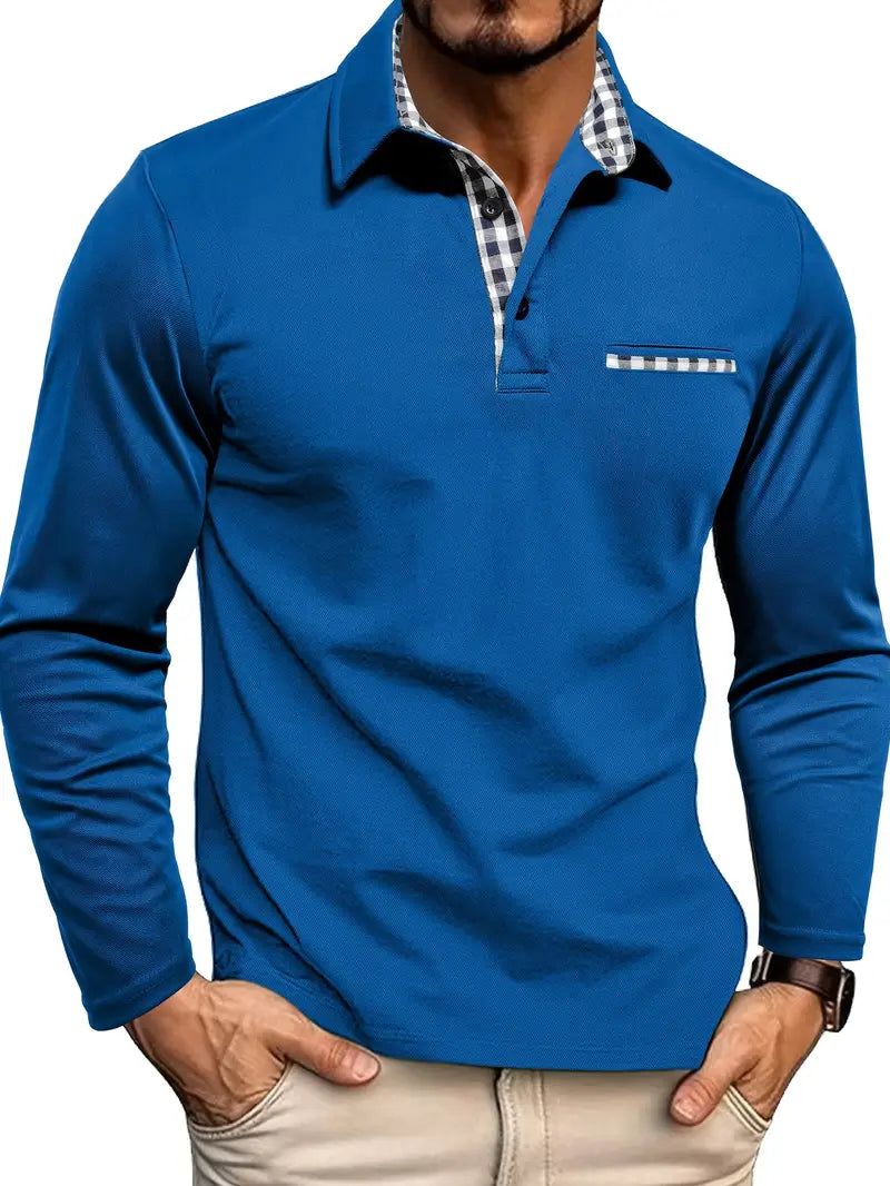 Gordon | Checked Long Sleeve Polo