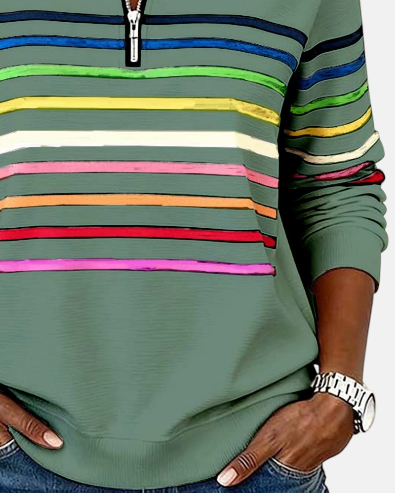 Barbara | Comfortable Striped Jumper