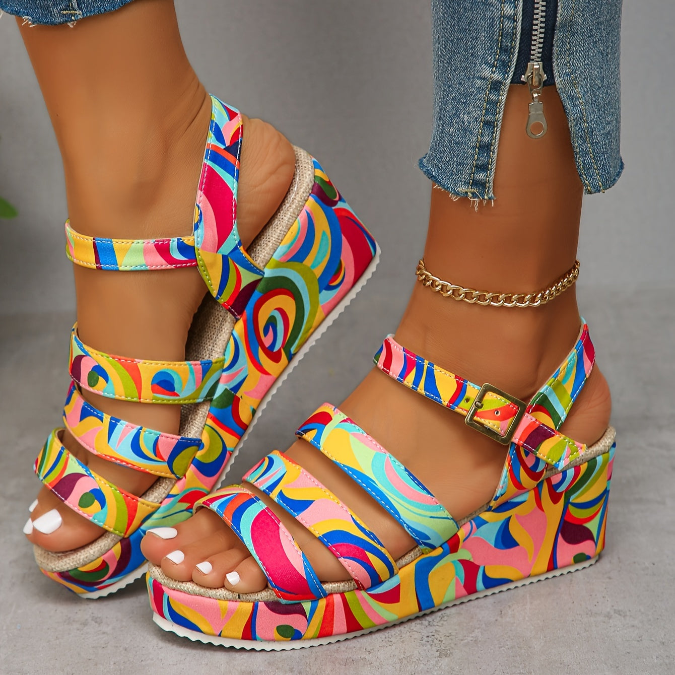 Audrey | Platform Ankle Strap Sandals