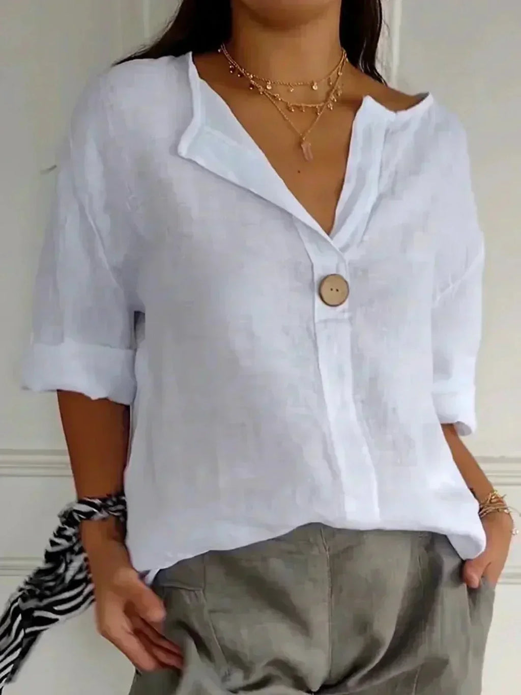 Diana | Relaxed V-Neck Top