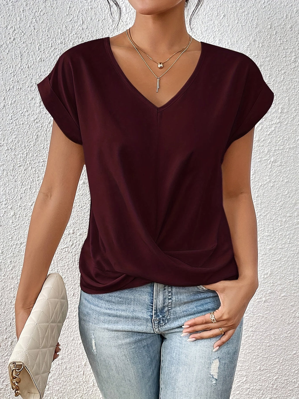 Rosalind | Casual Sweetheart Neckline T-Shirt