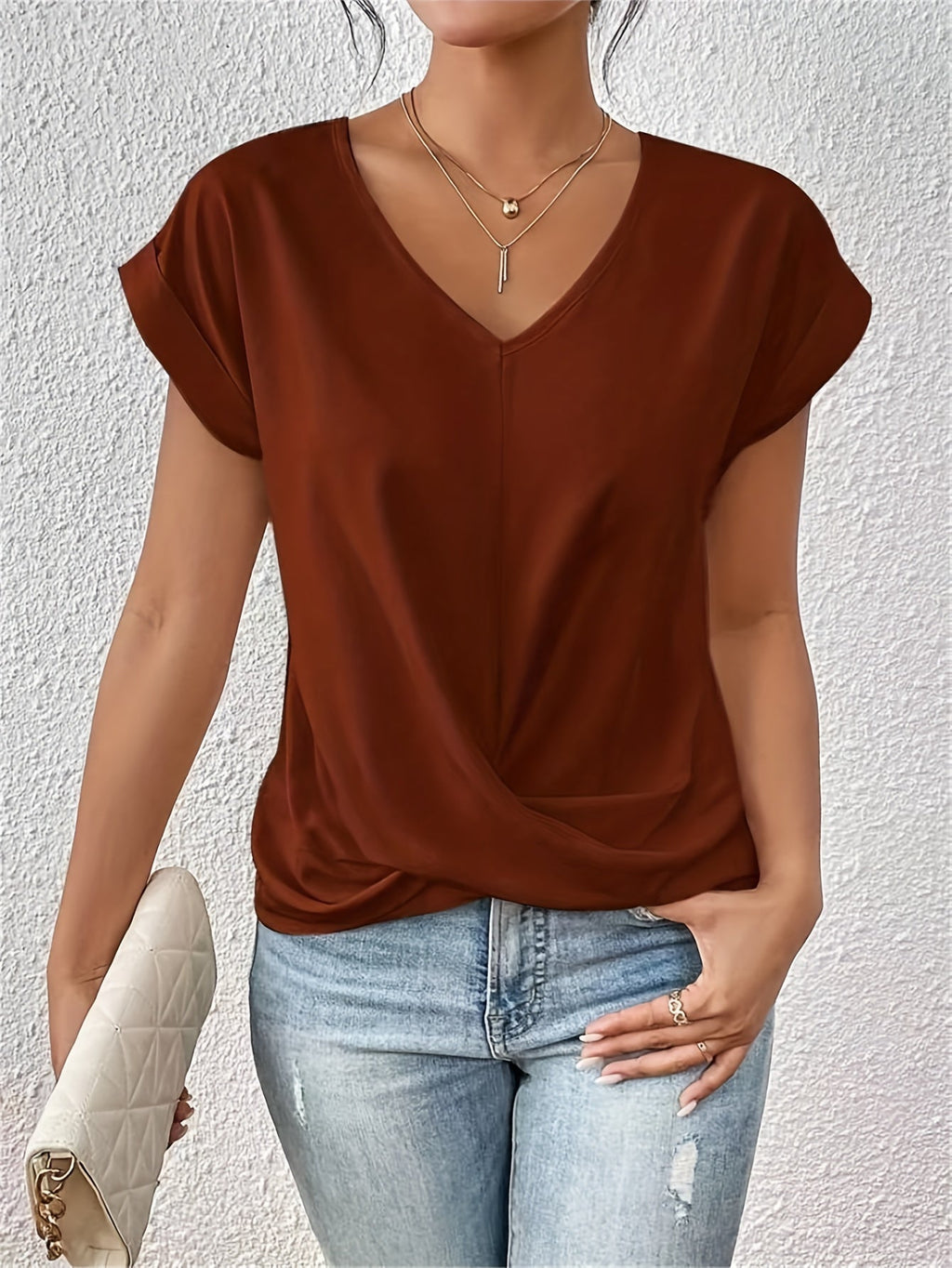 Rosalind | Casual Sweetheart Neckline T-Shirt
