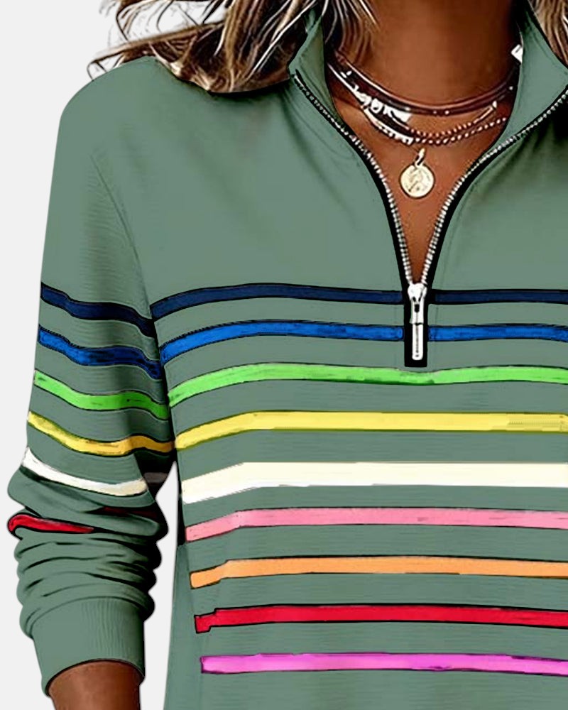 Barbara | Comfortable Striped Jumper