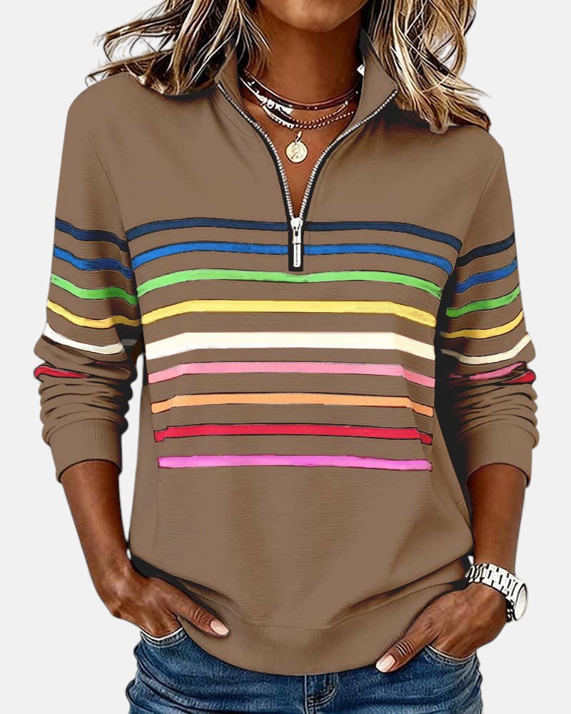 Barbara | Comfortable Striped Jumper