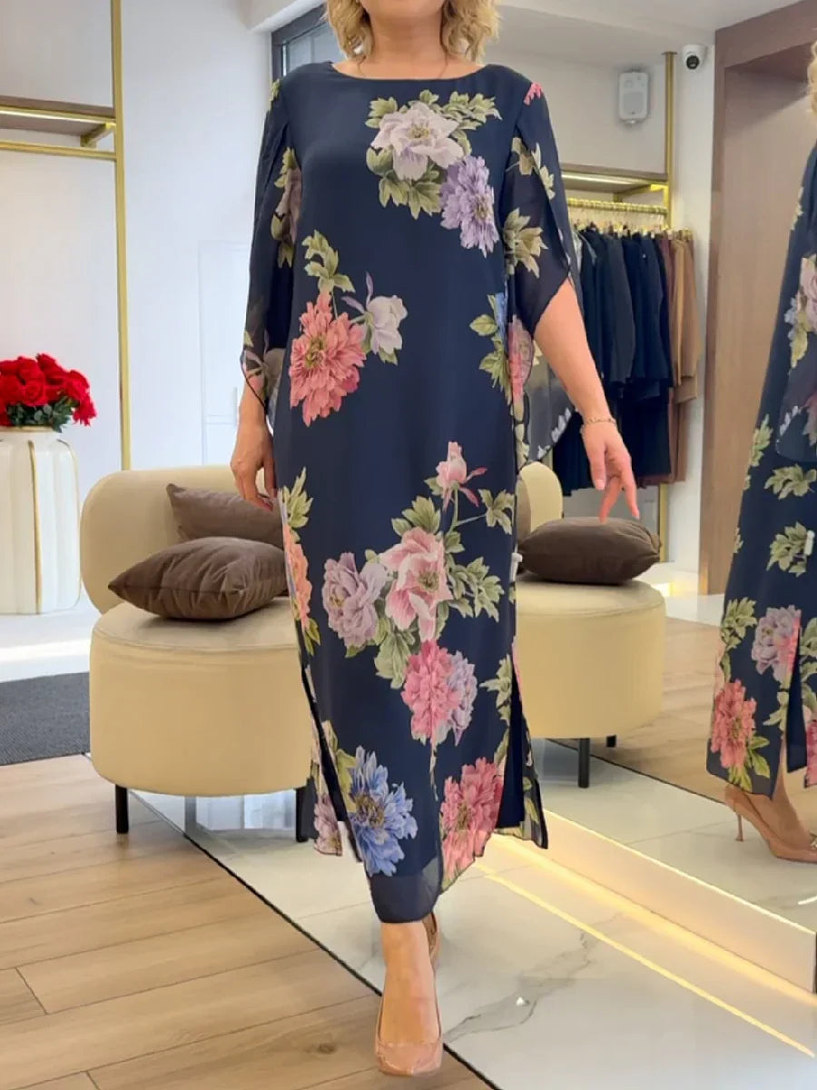 Vivienne | Floral Chiffon Maxi Dress