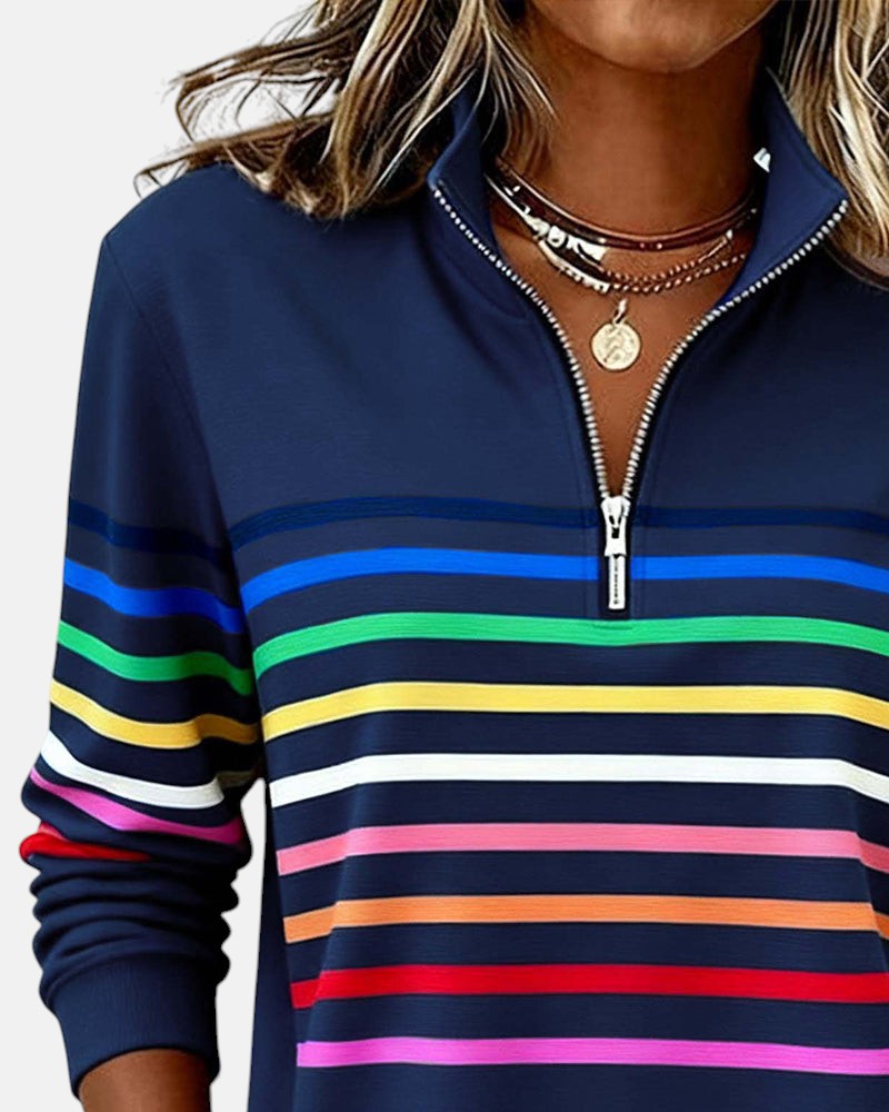 Barbara | Comfortable Striped Jumper