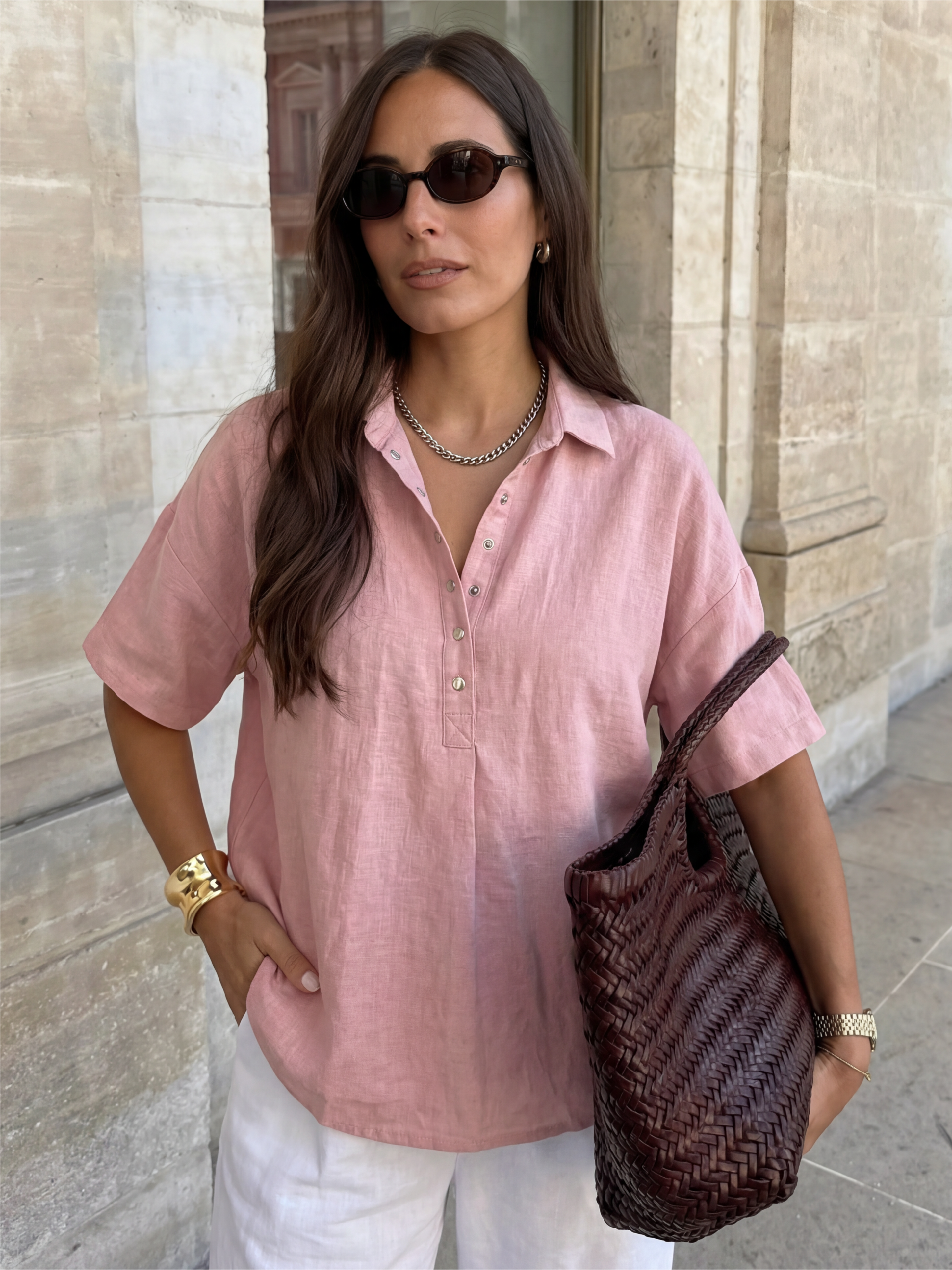 Riviera Linen Blouse