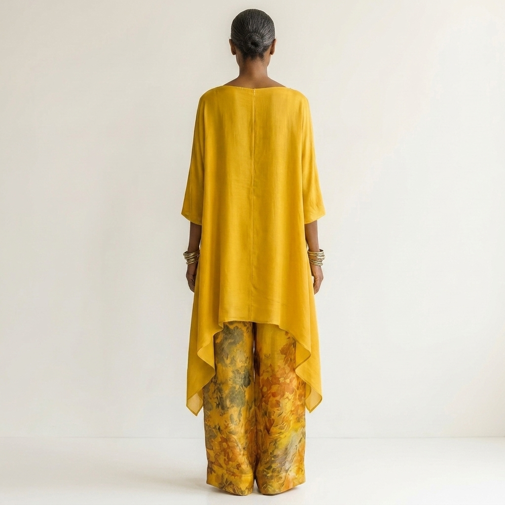 Brenda | Asymmetric Tunic and Wide Leg Trouser Two Piece Set