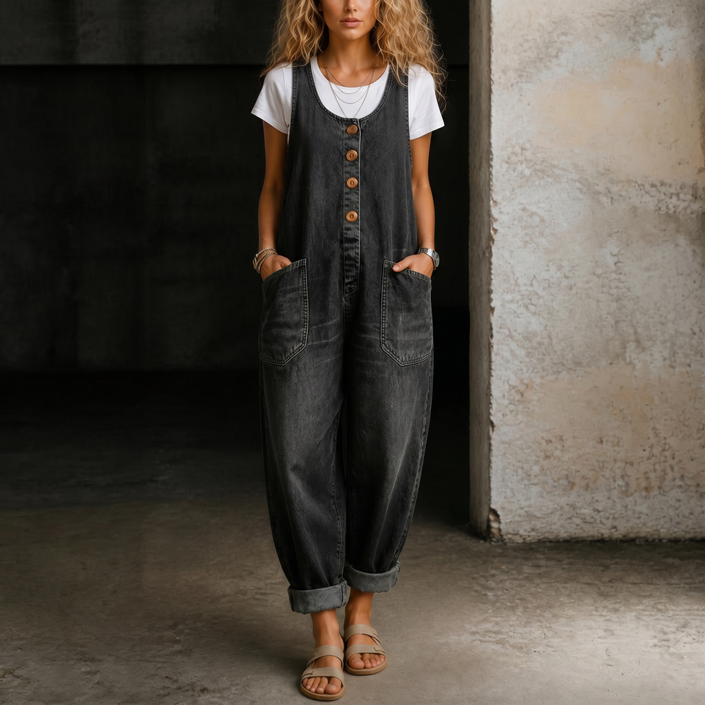 Moxelle | Denim Overall Jumpsuit