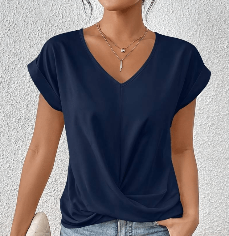 Barbara | Tummy Tucking V-Neck Top