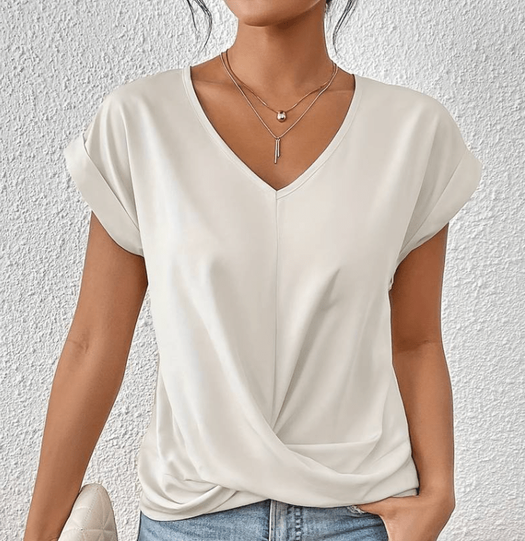 Barbara | Tummy Tucking V-Neck Top
