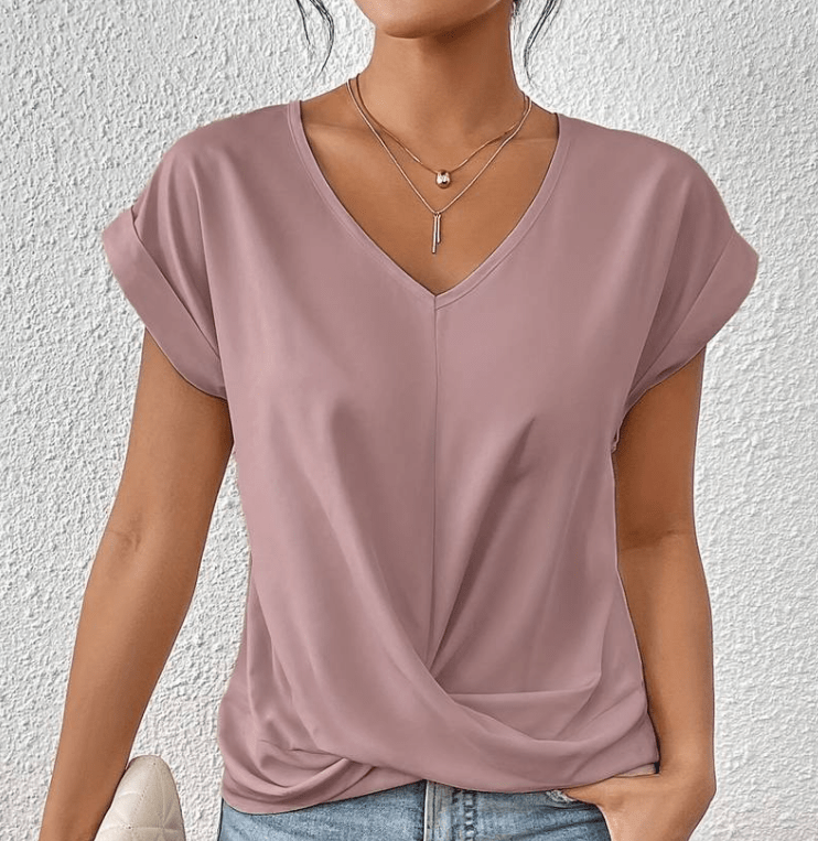Barbara | Tummy Tucking V-Neck Top