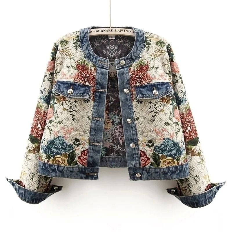 Rosemary | Floral Patchwork Short Jacket