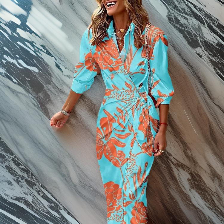 Noa | Wrap Print Dress