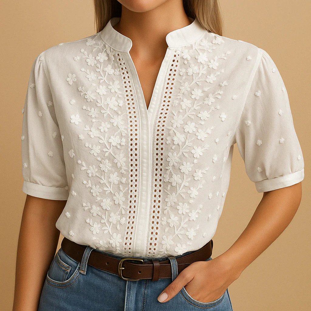 Christine | Classic Notch Neck Blouse