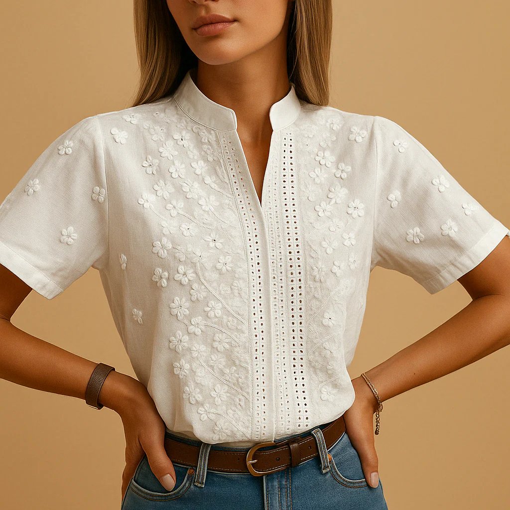Christine | Classic Notch Neck Blouse