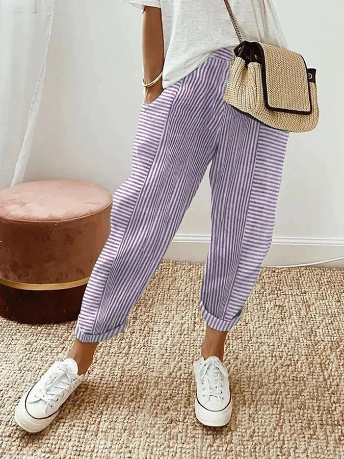Sylvia | Striped Trousers