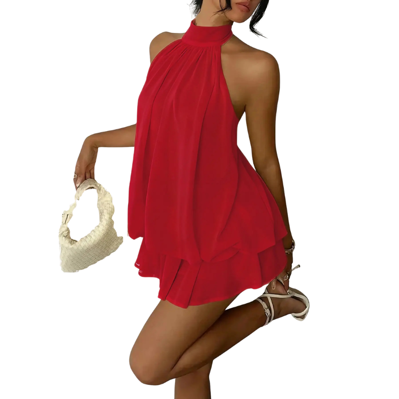 Gayle™ – Stylish Tie Back Mini Dress