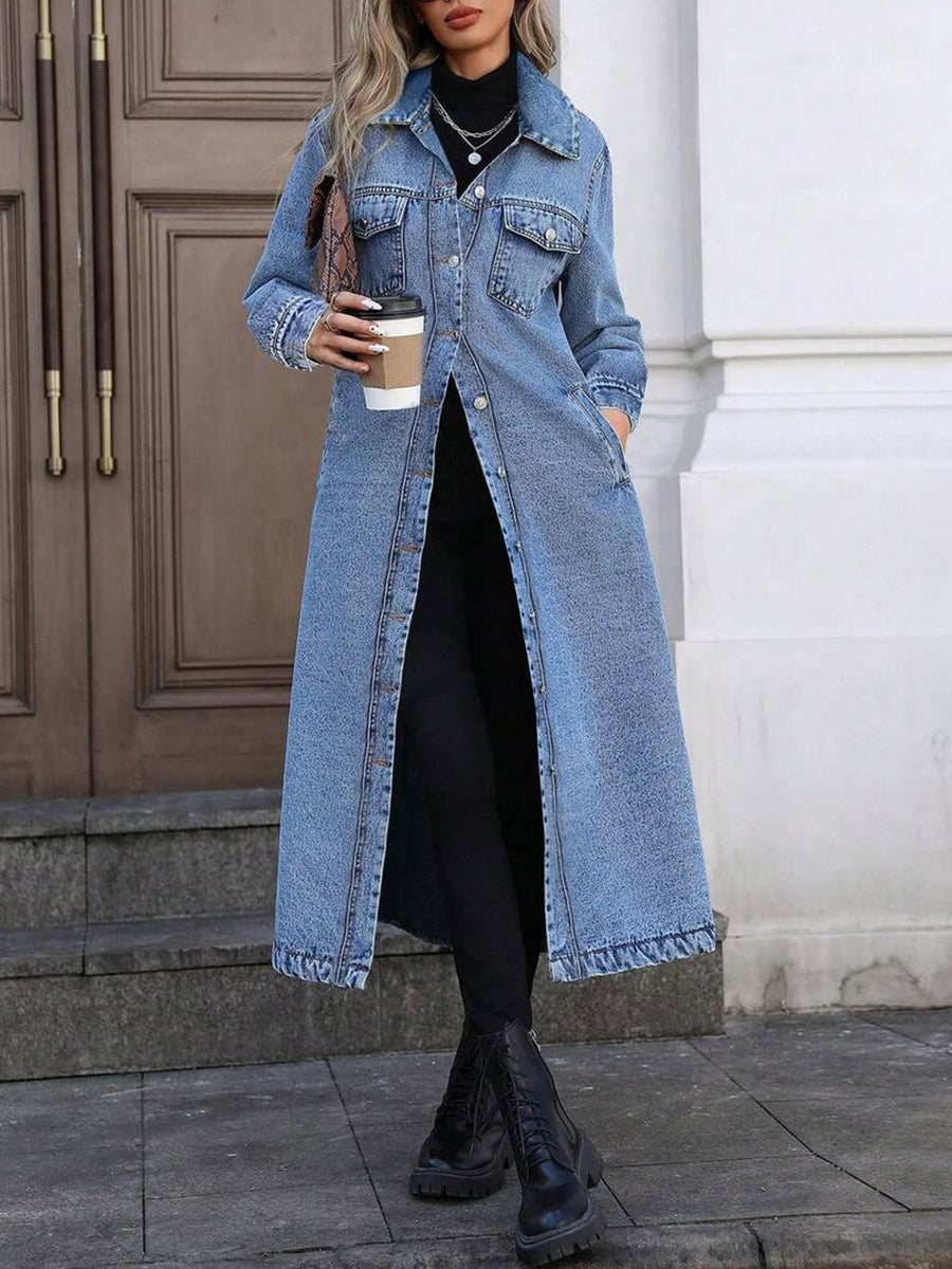 Maya | Stylish Long Denim Jacket | Collection