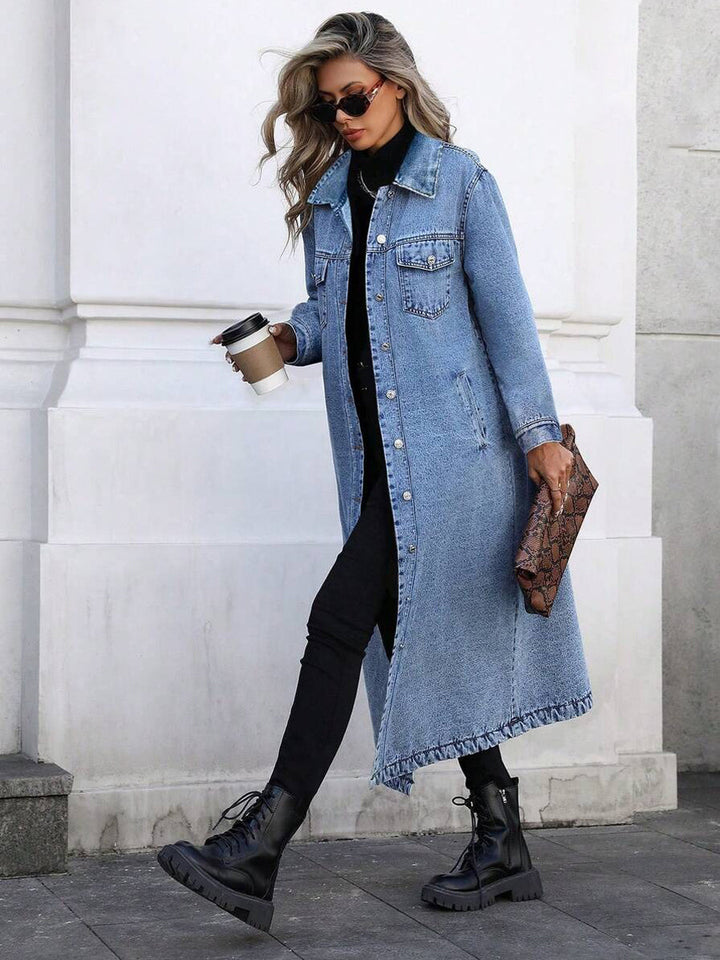 Maya | Stylish Long Denim Jacket | Collection