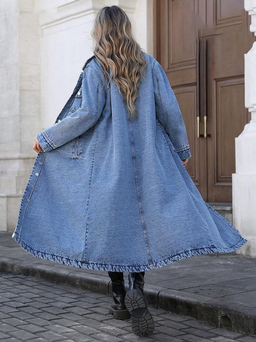 Maya | Stylish Long Denim Jacket | Collection