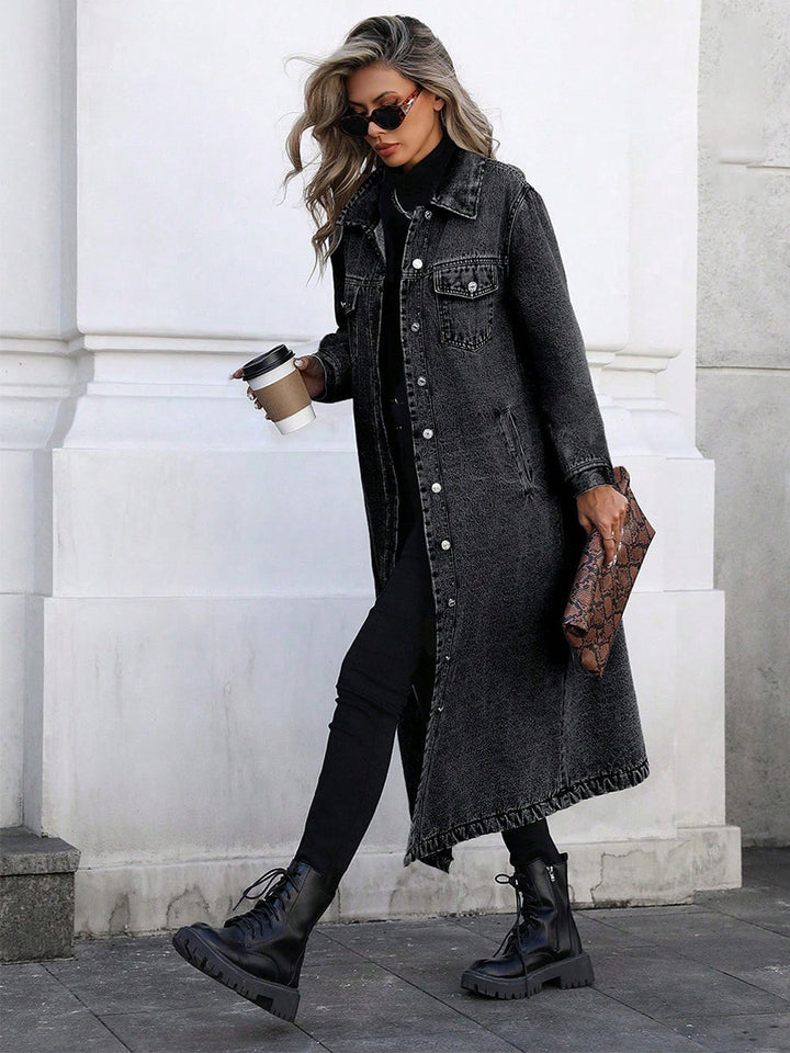 Maya | Stylish Long Denim Jacket | Collection