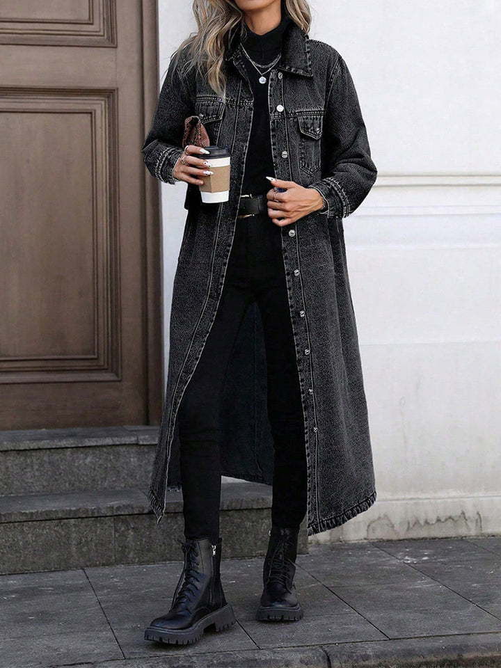 Maya | Stylish Long Denim Jacket | Collection
