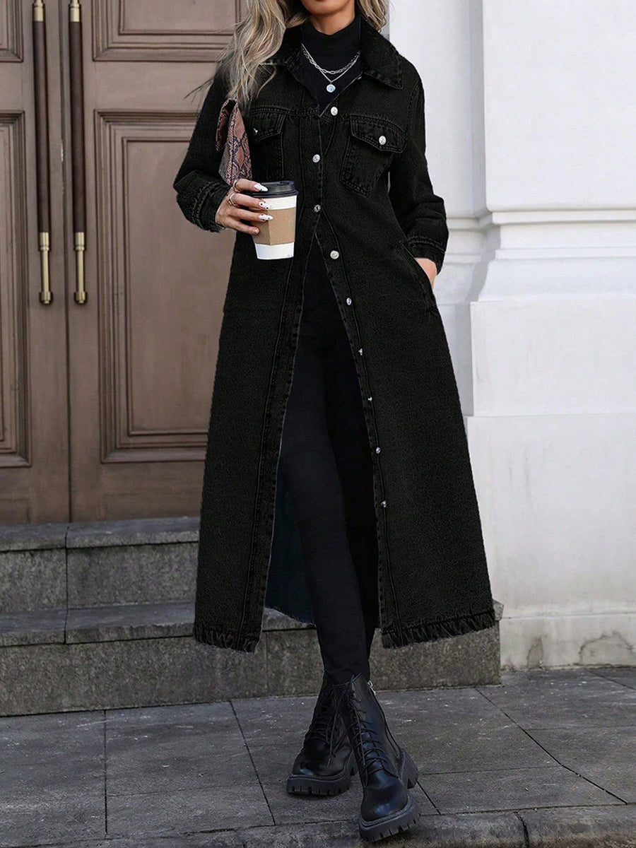 Maya | Stylish Long Denim Jacket | Collection